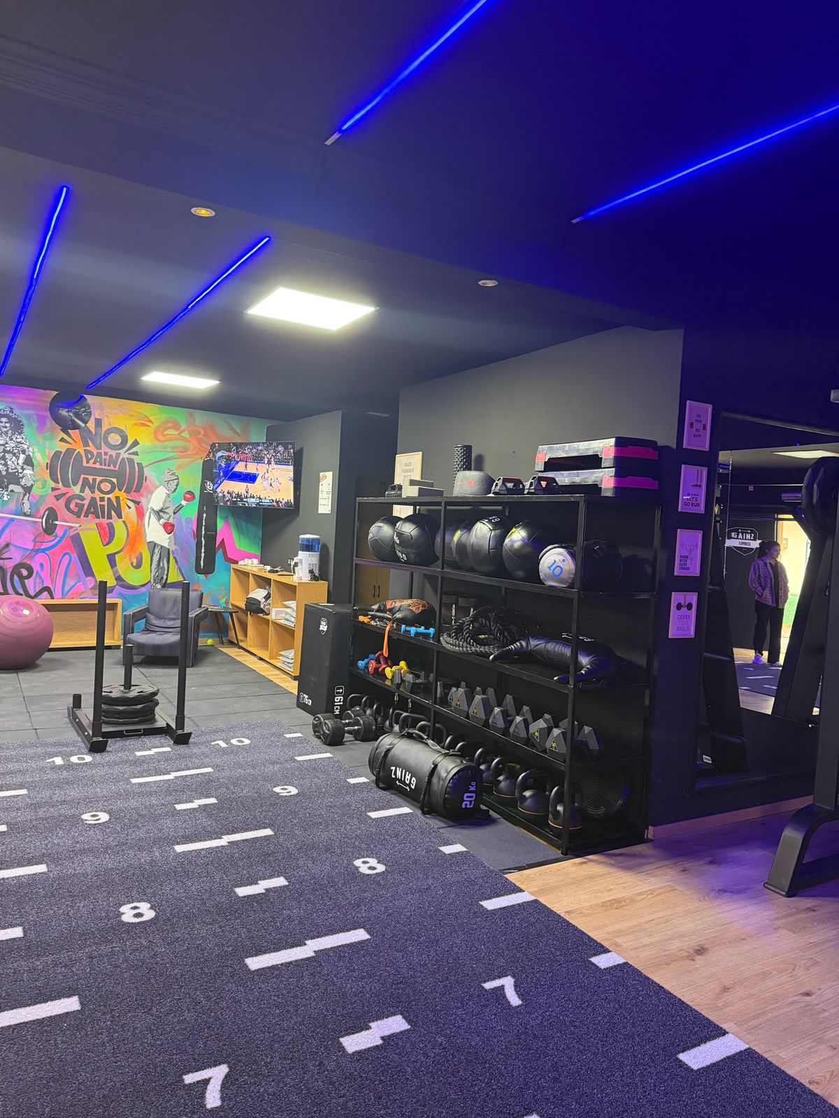 Interior View of Gainz Express Gym in Gueliz Marrakech